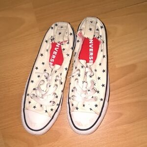 Converse | Cream and Black Star Athletic Shoes